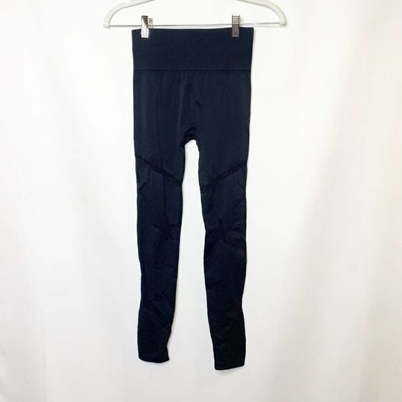 Spiritual Gangster Womens Star Cutout Black High Waist Pull On Leggings Sz XS/S - Picture 1 of 5